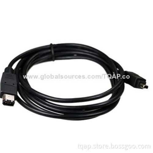 FireWire IEEE 1394 cable, 6P/4P, 15ft length